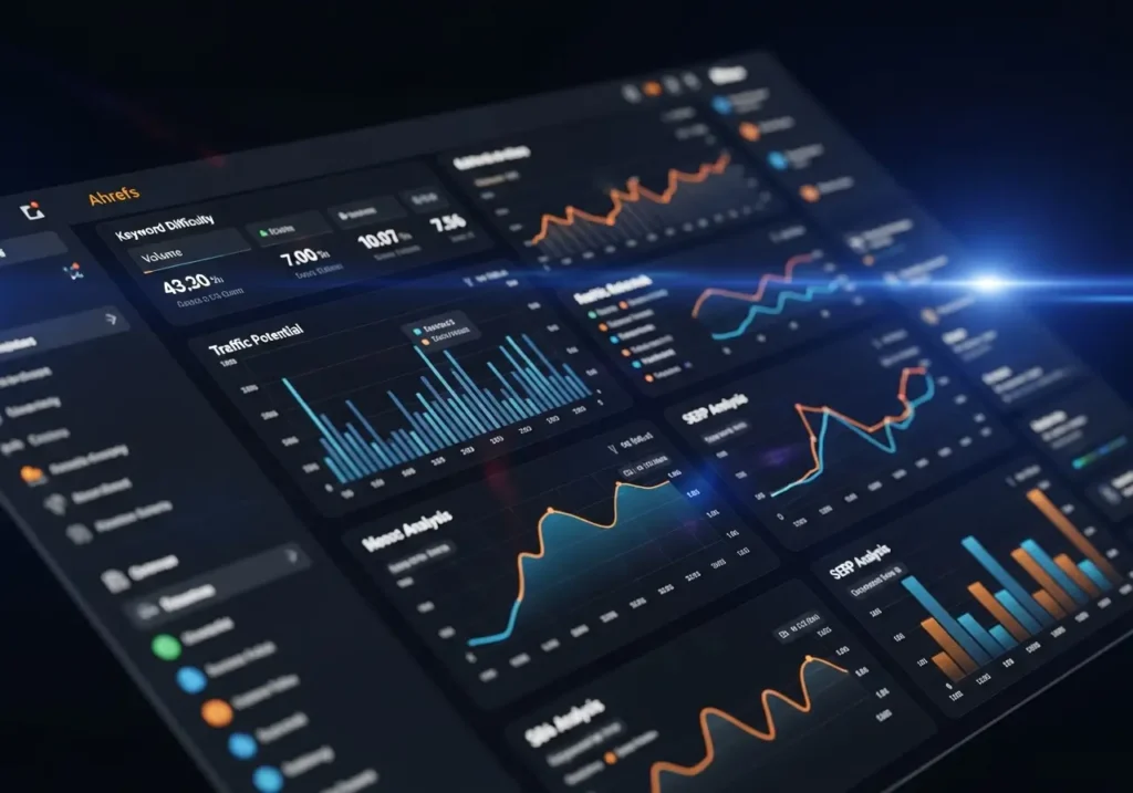 داشبورد تحقیق کلمات کلیدی در آموزش پیشرفته Ahrefs