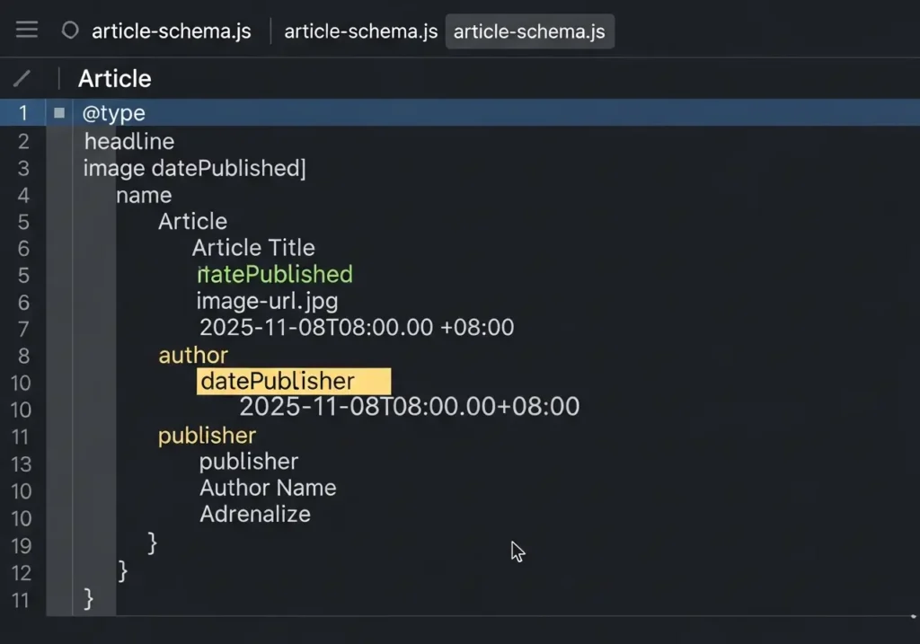 نمونه کد JSON-LD کامل برای پیاده سازی اسکیما Article و BlogPosting