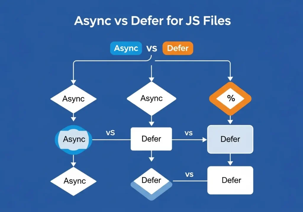 مقایسه async و defer برای بارگذاری جاوا اسکریپت بلاک کننده رندر