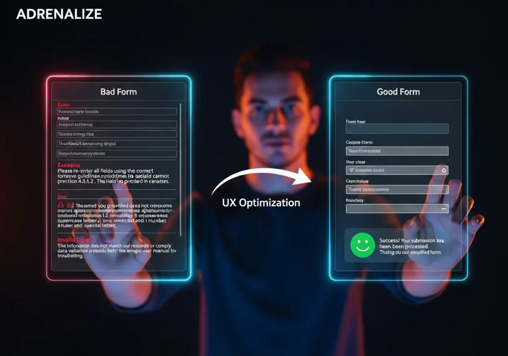 مفهوم طراحی فرم‌های آنلاین با UX عالی برای نرخ تبدیل بالا