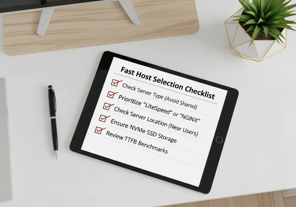 تاثیر هاست و سرور بر امتیاز Core Web Vitals (انتخاب سرور مناسب) 3 چک لیست گام به گام انتخاب هاست سریع برای بهینه سازی CWV