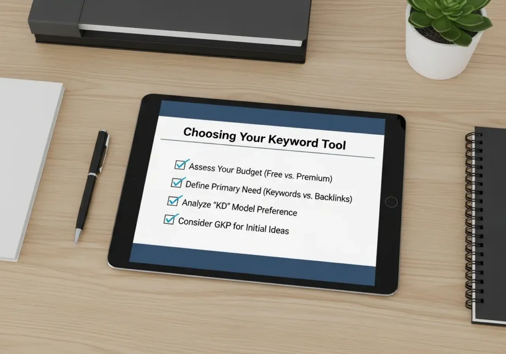 ابزارهای تحقیق کلمات کلیدی (مقایسه Google Keyword Planner، Ahrefs و Semrush) 3 چک لیست نحوه انتخاب بهترین ابزار تحقیق کلمات کلیدی