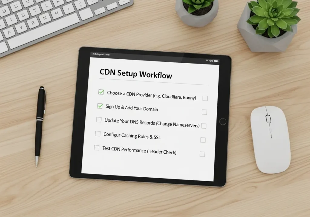 چک لیست گام به گام راه اندازی و استفاده از CDN در وردپرس