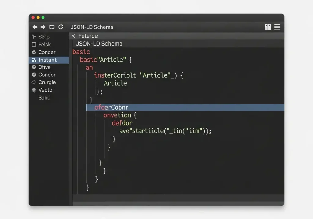 نمونه کد اسکیما با فرمت JSON-LD