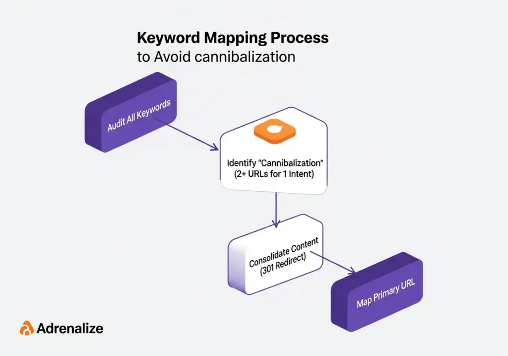 فرآیند تحلیل و رفع کنیبالیزیشن کلمات کلیدی از طریق کیورد مپینگ