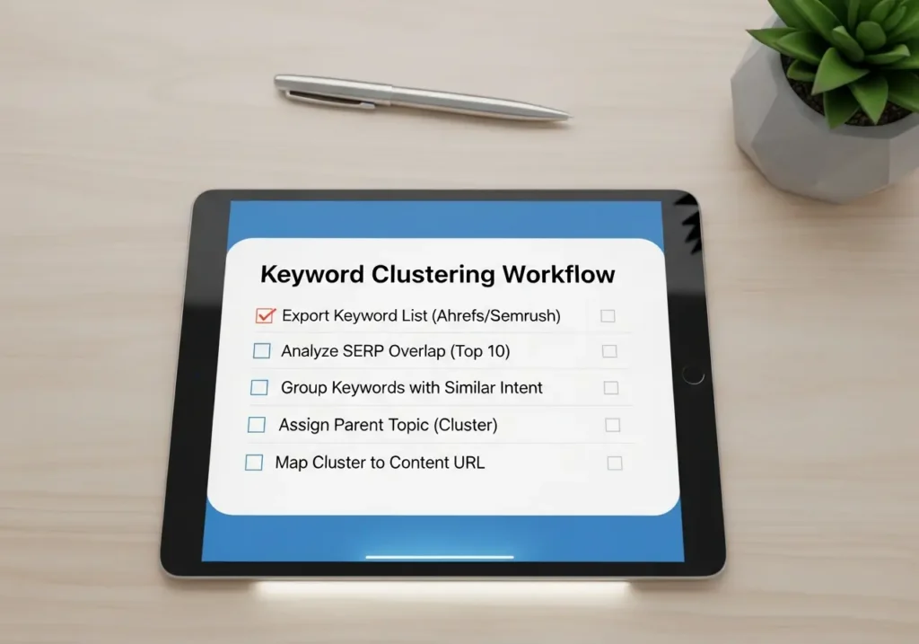 چک لیست فرآیند و ورک‌فلو گام به گام کیورد کلاسترینگ