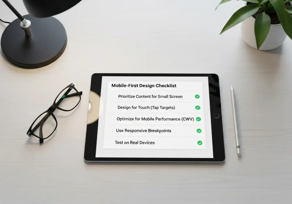 چک لیست اصول و گام های طراحی Mobile-First