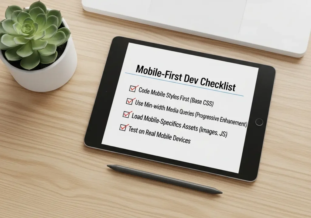 چک لیست فنی گام به گام توسعه Mobile-First
