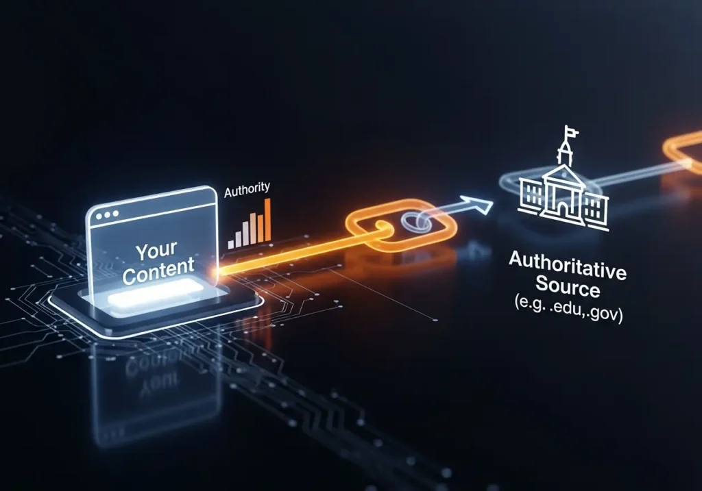 مفهوم استراتژی لینک سازی خارجی برای تقویت اعتبار (Authority) در E-E-A-T