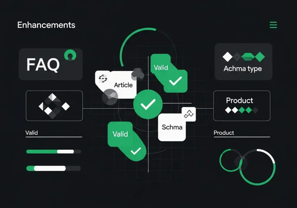 نمایی از گزارش داده‌های ساختاریافته در Google Search Console