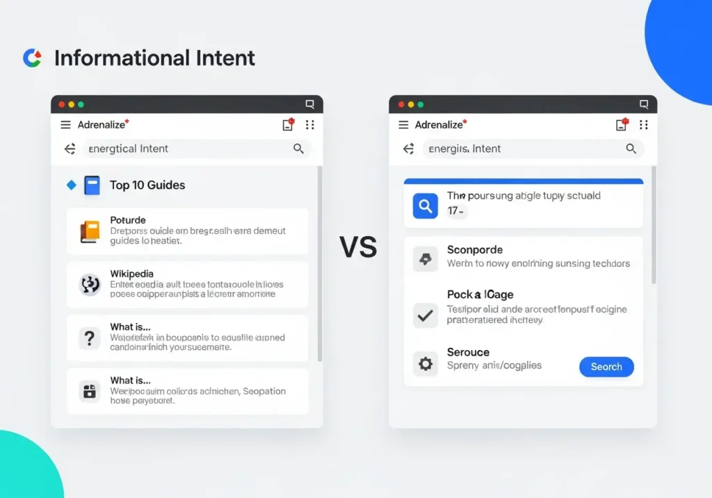 مقایسه و تحلیل SERP برای شناسایی قصد کاربر اطلاعاتی در مقابل تراکنشی