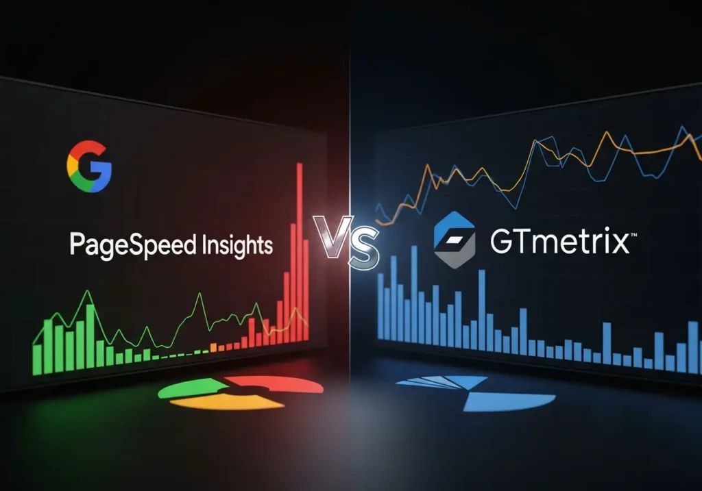 مقایسه ابزارهای تست سرعت سایت GTmetrix و PageSpeed Insights