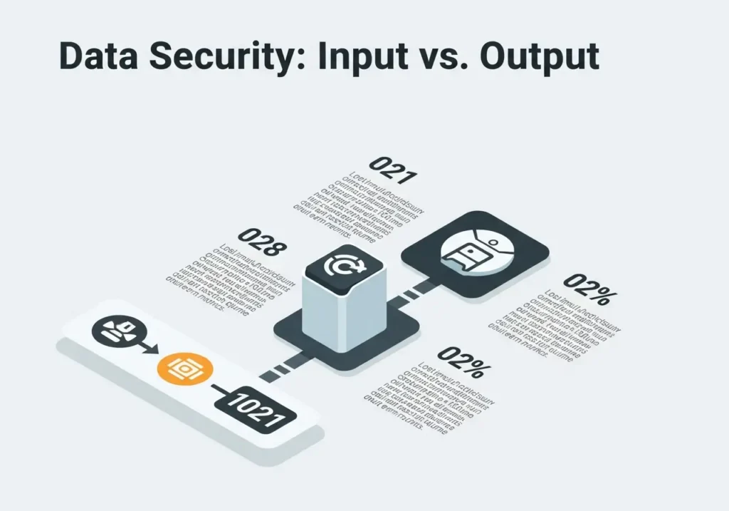 اینفوگرافیک تفاوت اعتبارسنجی ورودی (Validation) و فرار از خروجی (Escaping) در وردپرس