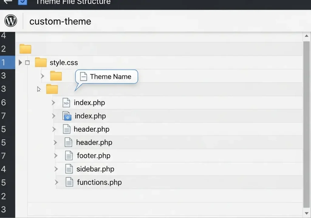 اینفوگرافیک ساختار فایل های ضروری قالب وردپرس