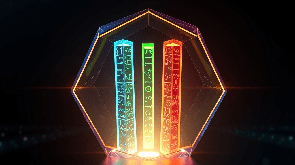 سیستم طراحی (Design System) چیست؟ راهنمای کامل پیادهسازی 1 چهار ستون اصلی یک سیستم طراحی در یک ساختار کریستالی